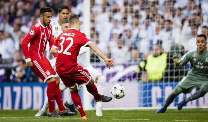 Madrid 01 05 2018 Goal to 0 1 by Joshua Kimmich FCB Real Madrid Bayern Munich