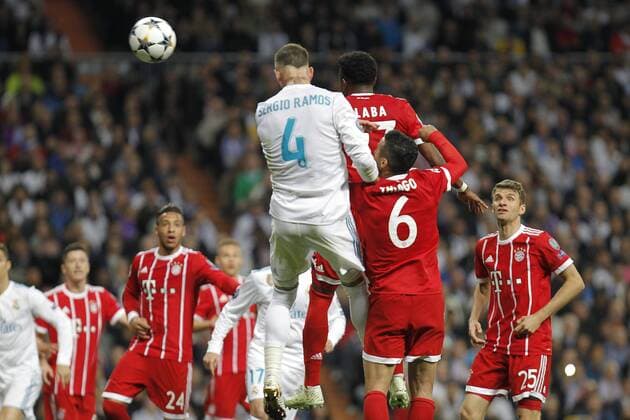 Soccer match between Real Madrid and Bayern Munich, second leg of semi finals of the Champions League 2017 2018, held at the Santiago Bernabeu stadium, in Madrid. (Photo: Jose Cuesta 261 Cordon Press). Sergio Ramos  xJosexLuisxCuestax xx