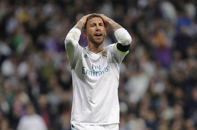 Soccer match between Real Madrid and Bayern Munich, second leg of semi finals of the Champions League 2017 2018, held at the Santiago Bernabeu stadium, in Madrid. (Photo: Jose Cuesta 261 Cordon Press). Sergio Ramos  xJosexLuisxCuestax xx