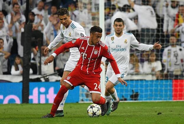01 05 2018 xfux Football Champions League semi-finals Real Madrid FC Bayern Muenchen emspor v l Cristiano Ronaldo Real Madrid Corentin Tolisso Bayern Munich Mateo Kovacic Real Madrid Madrid