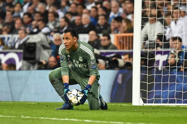 Real Madrid v Bayern Munich UEFA Champions League Semi-Final Real Madrid goalkeeper Keylor Navas during the UEFA Champions League Semi-Final match at the Estadio Santiago Bernabeu, Madrid Content Not Available For UK Newspapers Copyright: xKristianxKanex FIL-11726-0034