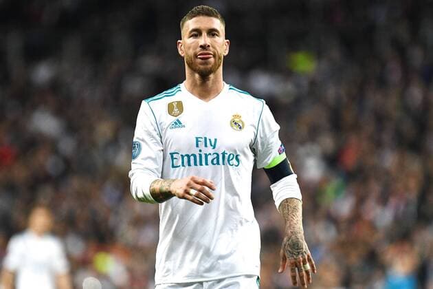 Real Madrid v Bayern Munich UEFA Champions League Semi-Final Sergio Ramos of Real Madrid during the UEFA Champions League Semi-Final match at the Estadio Santiago Bernabeu, Madrid Content Not Available For UK Newspapers Copyright: xKristianxKanex FIL-11726-0038