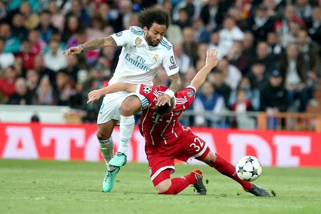 Marcelo Real Madrid CF 12 Joshua Kimmich Bayern Muenchen 32 Real Madrid CF vs Bayern Munich Champions League Semifinals Soccer 01 05 2018 Real Madrid CF vs Bayern Munich Champions League Semifinals Football 01 05 2018 Madrid Copyright: xLanger Eibner-Pressefotox EP_HLR
