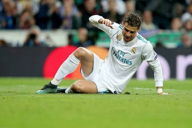 Christiano Ronaldo Real Madrid CF 7 on the ground is suffering Real Madrid CF vs Bayern Munich Champions League Semifinals Soccer 01 05 2018 Real Madrid CF vs Bayern Munich Champions League Semifinals Football 01 05 2018 Madrid Copyright: xLanger Eibner-Pressefotox EP_HLR