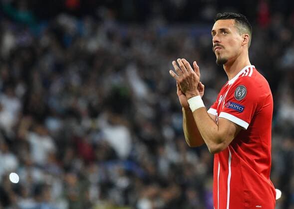 01 05 2018 xfux Football Champions League semi-finals Real Madrid Bayern Muenchen emspor v Sandro Wagner Bayern Muenchen thanks thanks to the fans Madrid