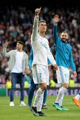 Christiano Ronaldo Real Madrid CF 7 with thumbs upCarim Benzema Real Madrid CF 9 Real Madrid CF vs Bayern Munich Champions League Semifinals Soccer 01 05 2018 Real Madrid CF vs Bayern Munich Champions League Semifinals Football 01 05 2018 Madrid Copyright: xLanger Eibner-Pressefotox EP_HLR