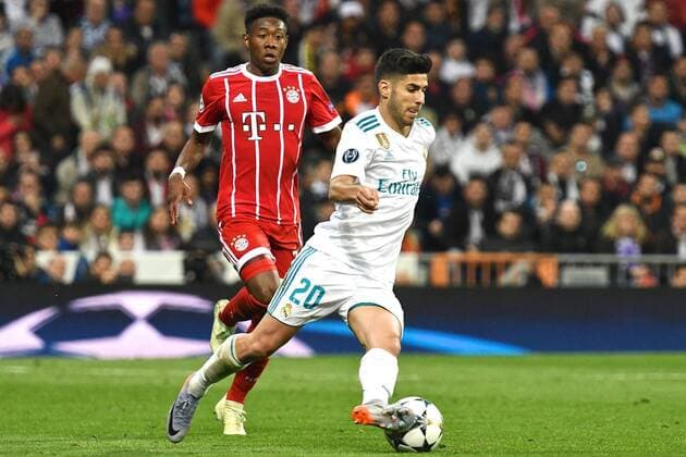Real Madrid v Bayern Munich UEFA Champions League Semi-Final Marco Asensio of Real Madrid during the UEFA Champions League Semi-Final match at the Estadio Santiago Bernabeu, Madrid Content Not Available For UK Newspapers Copyright: xKristianxKanex FIL-11726-0056