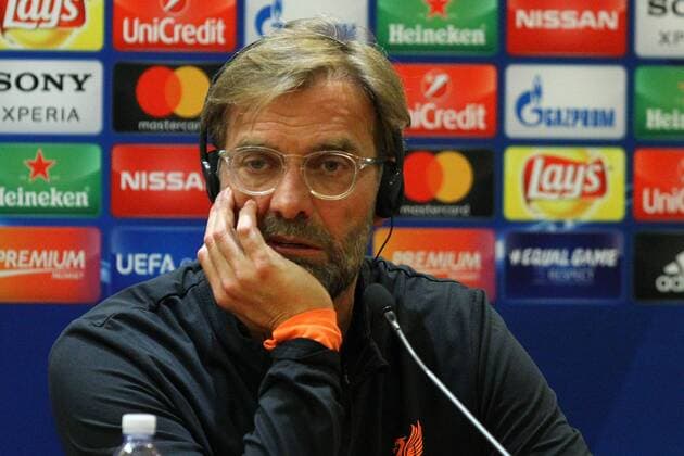 1st May 2018, Rome, Italy; Jurgen Klopp coach of Liverpool during the Liverpool press conference PK Pressekonferenz for Uefa Champions League at the Olimpic Stadium in Rome  ActionPlus12018746