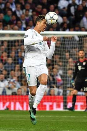 Cristiano Ronaldo Real Madrid Action Single action Single-shot Cut out Full body full-figure Soccer Champions League Semi-finals Real Madrid FC Bayern Muenchen 2 2 am 01 05 2018 E S T A D I O S A N A G A B E R N A B E U