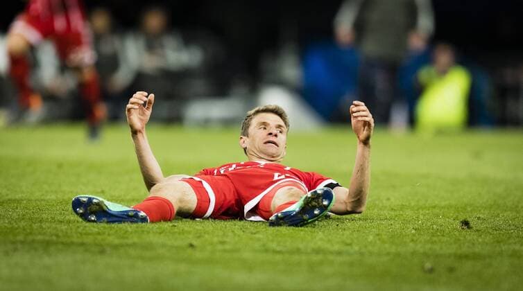 Madrid 01 05 2018 Thomas Müller FCB disappointed Real Madrid Bayern Munich