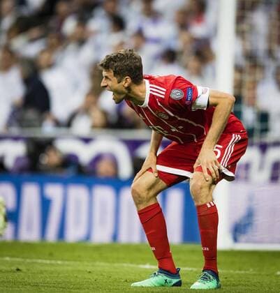 Madrid 01 05 2018 Thomas Müller FCB disappointed Real Madrid Bayern Munich