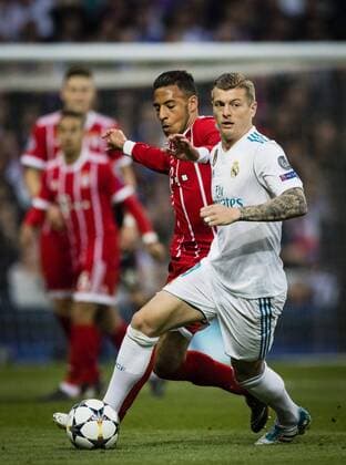 Madrid 01 05 2018 Toni Kroos Real Corentin Tolisso FCB Real Madrid Bayern Munich