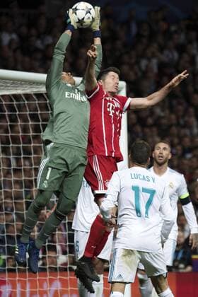 Keylor Navas and Niklas Süle in the UEFA Champions League semi-final match Real Madrid against Bayern Munich 2 2 at the Estadio Santiago Bernabeu Madrid 01 05 2018  Foto:xDyDxFotografosx xFuturexImage
