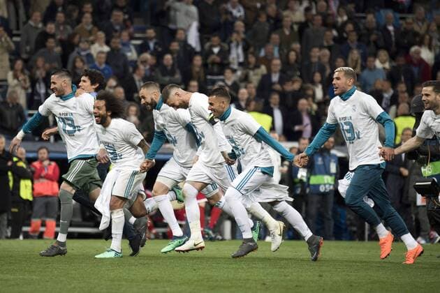 Real Madrid players at the UEFA Champions League semi-final match Real Madrid against Bayern Munich 2 2 at the Estadio Santiago Bernabeu Madrid 01 05 2018  Foto:xDyDxFotografosx xFuturexImage