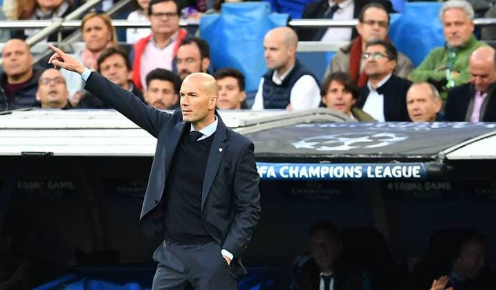 Zinedine Zidane Real Madrid coach Real Madrid FC Bayern UEFA Champions League CL Semi Finals 1 2 Final Retreats Season 2017 2018 Football Soccer soccer Men Germany Germany Madrid 1 5 2018 Stadion Bernabeu