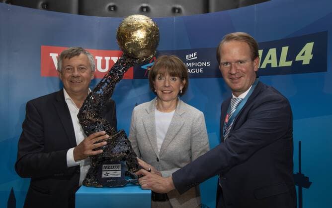 Draw Final 4 Handball Champions League Koeln Germany Date 02 05 2018 Henriette Recker Michael Wiederer Stefan holes