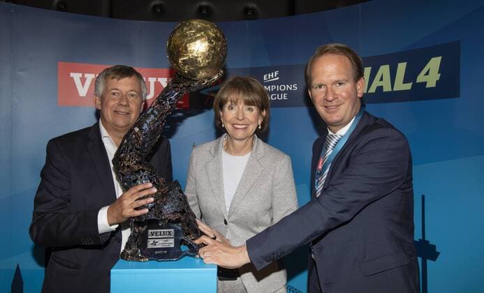 Draw Final 4 Handball Champions League Koeln Germany Date 02 05 2018 Henriette Recker Michael Wiederer Stefan holes