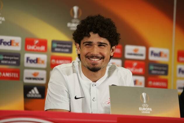 SOCCER - EL, RBS vs Marseille SALZBURG,AUSTRIA,02.MAY.18 - SOCCER - UEFA Europa League, semifinal, Red Bull Salzburg vs Olympique de Marseille, preview, press conference PK Pressekonferenz RBS. Image shows Andre Ramalho (RBS). GEPAxpictures xMathiasxMandl