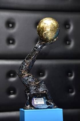 The cup on 02 05 2018 in Cologne at the draw of the Handball Champions League semi-final VELUX EHF FINAL4 2017 which takes place on 26 and 27 May in Cologne