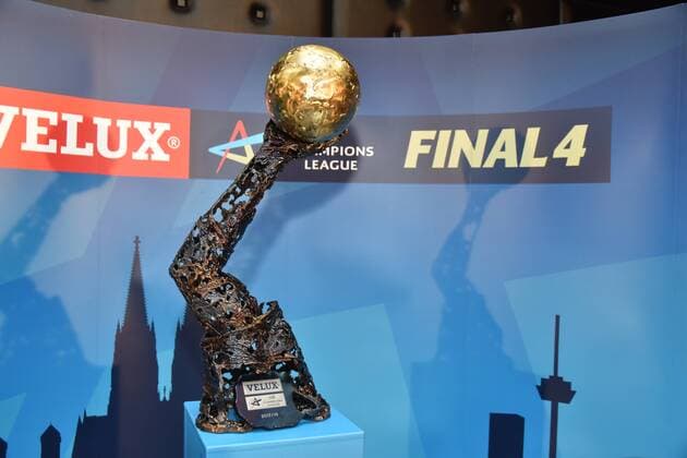 The cup on 02 05 2018 in Cologne at the draw of the Handball Champions League semi-final VELUX EHF FINAL4 2017 which takes place on 26 and 27 May in Cologne