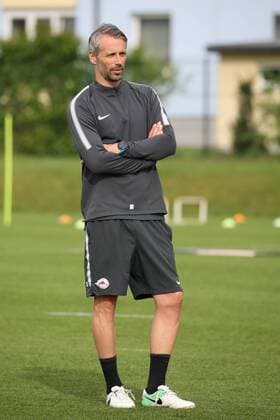 SOCCER - EL, RBS vs Marseille SALZBURG,AUSTRIA,02.MAY.18 - SOCCER - UEFA Europa League, semifinal, Red Bull Salzburg vs Olympique de Marseille, preview, final training RBS. Image shows head coach Marco Rose (RBS). GEPAxpictures xMathiasxMandl