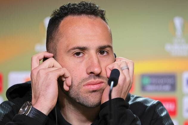 Arsenal press conference PK Pressekonferenz David Ospina of Arsenal during the Arsenal Press Conference at the Wanda Metropolitano Stadium, Madrid Content Not Available For UK Newspapers Copyright: xKristianxKanex FIL-11736-0015