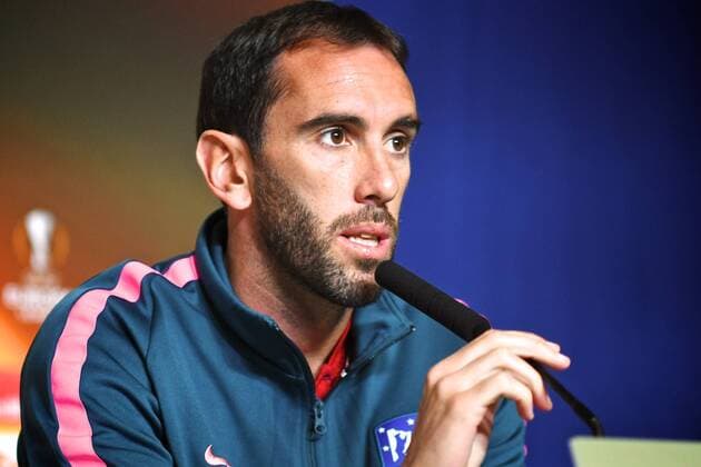 Atletico Madrid press conference PK Pressekonferenz Diego Godin of Atletico Madrid during the Atletico Madrid Press Conference at the Wanda Metropolitano Stadium, Madrid Content Not Available For UK Newspapers Copyright: xKristianxKanex FIL-11737-0003