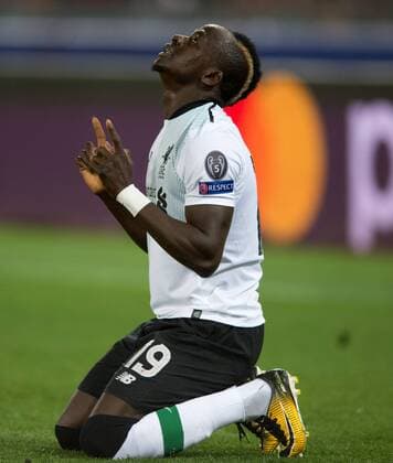 A.S. Roma v Liverpool UEFA Champions League Semi-Final Sadio Mane of Liverpool celebrates after scoring his team s 1st goal to make it 1-0 during the UEFA Champions League Semi-Final match at the Stadio Olimpico, Rome Content Not Available For UK Newspapers Copyright: xRussellxHartx FIL-11735-0017