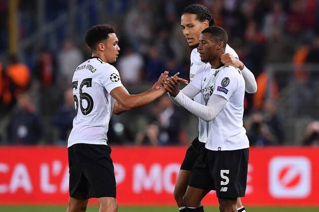 As Roma 02 05 2018 - Champions League Roma-Liverpool foto Antonello Sammarco Image nella foto: esultanza gol Georginio Wijnaldum 