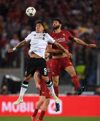 FOOTBALL CHAMPIONS LEAGUE SEASON 2017 2018 SEMI-FINAL RUECKSPIEL AS Roma Liverpool FC 02 05 2018 Roberto Firmino li Liverpool vs. Federico Fazio re Roma Roma
