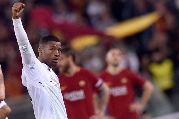 Bilder des Tages - SPORT Esultanza dopo il gol di Georginio Wijnaldum Liverpool. Goal celebration. Roma 02-05-2018 Stadio Olimpico Football Calcio UEFA Champions League 2017 2018 AS Roma - Liverpool Semifinali di ritorno, Semi finals 2nd leg Foto Antonietta Baldassarre Insidefoto antoxbalda