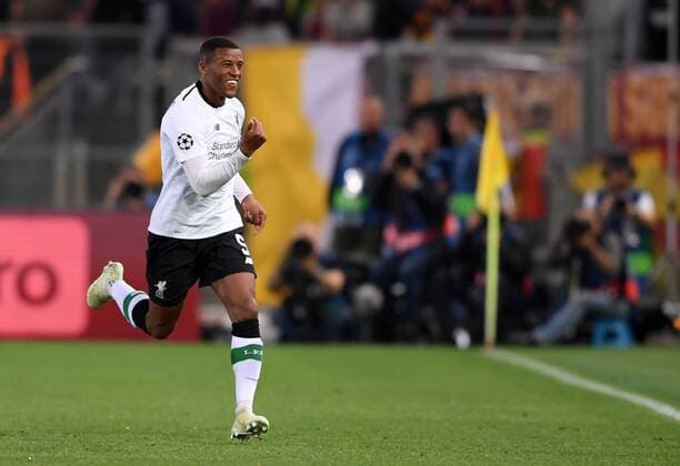 FOOTBALL CHAMPIONS LEAGUE SEASON 2017 2018 SEMI-FINAL RUECKSPIEL AS Roma Liverpool FC 02 05 2018 Torjubel after 1 2 Georginio Wijnaldum FC Liverpool Rome
