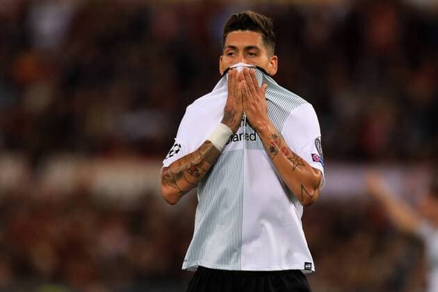 2nd May 2018, Stadio Olimpico, Rome, Italy; UEFA Champions League football, semi final, 2nd leg, AS Roma versus Liverpool; Roberto Firmino of Liverpool as he misses a chance on goal  ActionPlus12018962