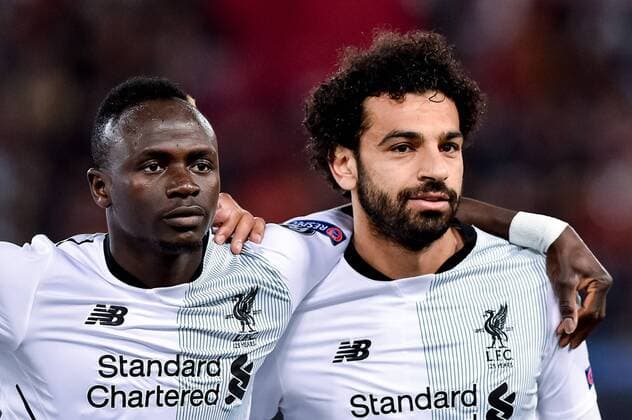 May 2, 2018 - Rome, Italy - Sadio Mane of Liverpool and Mohamed Salah of Liverpool during the UEFA Champions League Semi Final match between Roma and Liverpool at Stadio Olimpico, Rome, Italy on 2 May 2018. Roma v Liverpool.UEFA Champions League.2 05 2018.  - ZUMAn230 20180502_zaa_n230_774 Copyright: xGiuseppexMaffiax