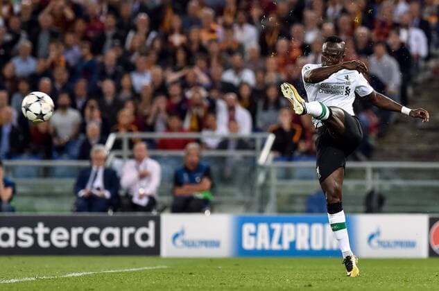 May 2, 2018 - Rome, Italy - Sadio Mane of Liverpool during the UEFA Champions League Semi Final match between Roma and Liverpool at Stadio Olimpico, Rome, Italy on 2 May 2018. Roma v Liverpool.UEFA Champions League.2 05 2018.  - ZUMAn230 20180502_zaa_n230_782 Copyright: xGiuseppexMaffiax