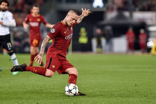May 2, 2018 - Rome, Italy - Radja Nainggolan of Roma during the UEFA Champions League Semi Final match between Roma and Liverpool at Stadio Olimpico, Rome, Italy on 2 May 2018. Roma v Liverpool.UEFA Champions League.2 05 2018.  - ZUMAn230 20180502_zaa_n230_784 Copyright: xGiuseppexMaffiax