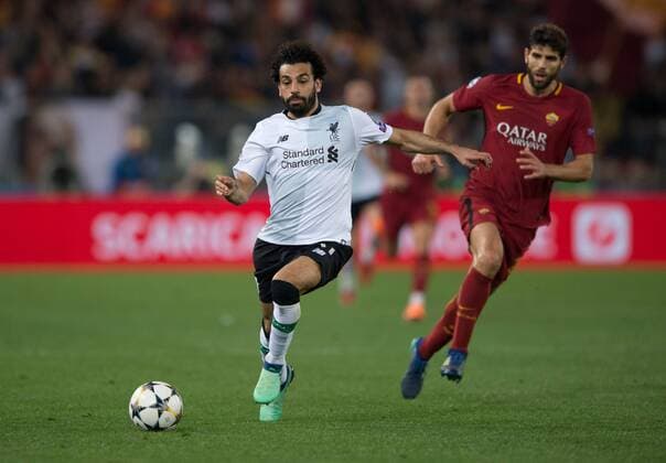 A.S. Roma v Liverpool UEFA Champions League Semi-Final Mo Salah of Liverpool (left) collects the ball during the UEFA Champions League Semi-Final match at the Stadio Olimpico, Rome Content Not Available For UK Newspapers Copyright: xRussellxHartx FIL-11735-0024