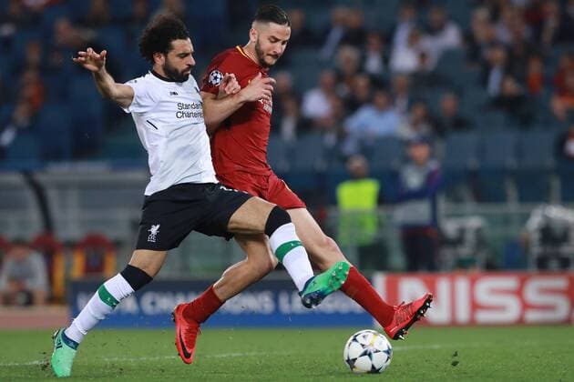 Mohamed Salah Liverpool e Konstas Manolas Roma Roma 02-05-2018 Stadio Olimpico Football Calcio UEFA Champions League 2017 2018 AS Roma - Liverpool Semifinali di ritorno, Semi finals 2nd leg Foto Cesare Purini Insidefoto cesarexpurini