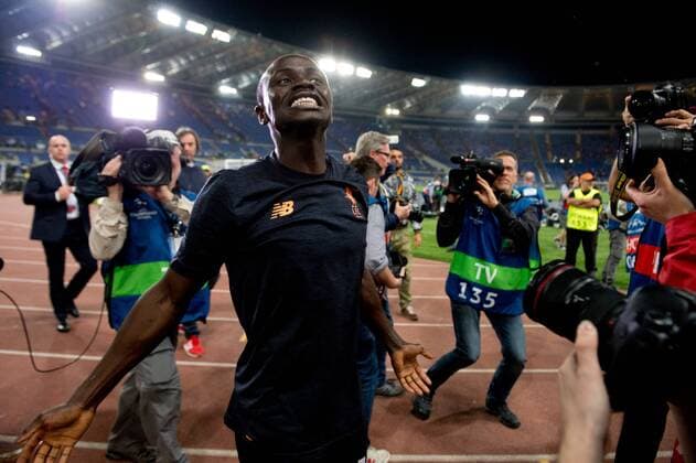 A.S. Roma v Liverpool UEFA Champions League Semi-Final Sadio Mane of Liverpool celebrates following the UEFA Champions League Semi-Final match at the Stadio Olimpico, Rome Content Not Available For UK Newspapers Copyright: xRussellxHartx FIL-11735-0050