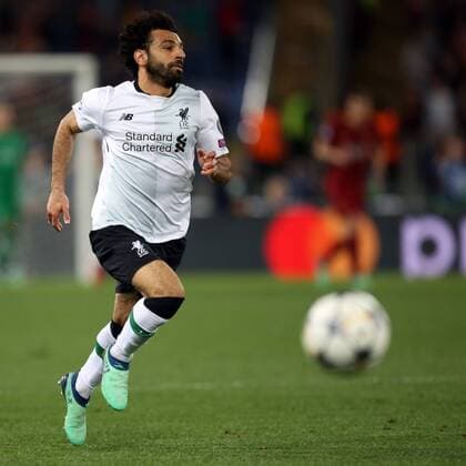 2nd May 2018, Stadio Olimpico, Rome, Italy; UEFA Champions League football, semi final, 2nd leg, AS Roma versus Liverpool; Mohamed Salah of Liverpool runs for the ball  ActionPlus12019046