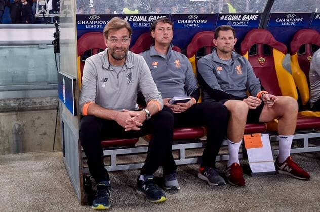 May 2, 2018 - Rome, Italy - Jurgen Klopp manager of Liverpool during the UEFA Champions League Semi Final match between Roma and Liverpool at Stadio Olimpico, Rome, Italy on 2 May 2018. Roma v Liverpool.UEFA Champions League.2 05 2018.  - ZUMAn230 20180502_zaa_n230_1014 Copyright: xGiuseppexMaffiax