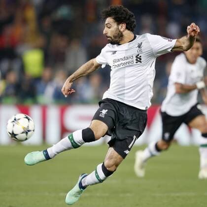 ROME, 02-04-2018 , Stadium Olimpico , season 2017 2018 , Champions League semi final second leg. Liverpool player Mohamed Salah on the ball during the game AS Roma - Liverpool AS Roma - Liverpool  x2162596x
