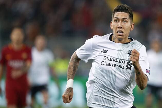 ROME, 02-04-2018 , Stadium Olimpico , season 2017 2018 , Champions League semi final second leg. Liverpool player Roberto Firmino during the game AS Roma - Liverpool AS Roma - Liverpool  x2162606x
