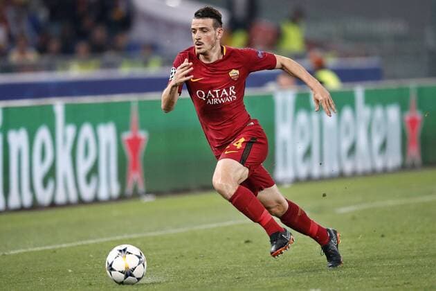 ROME, 02-04-2018 , Stadium Olimpico , season 2017 2018 , Champions League semi final second leg. AS Roma player Alessandro Florenzi on the ball during the game AS Roma - Liverpool. AS Roma - Liverpool  x2162629x