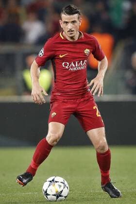 ROME, 02-04-2018 , Stadium Olimpico , season 2017 2018 , Champions League semi final second leg. AS Roma player Alessandro Florenzi on the ball during the game AS Roma - Liverpool . AS Roma - Liverpool  x2162633x