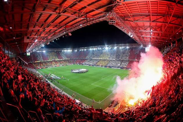 SOCCER - EL, RBS vs Marseille SALZBURG,AUSTRIA,03.MAY.18 - SOCCER - UEFA Europa League, semifinal, Red Bull Salzburg vs Olympique Marseille. Image shows the stadium. GEPAxpictures xChristianxWalgram