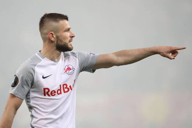 SOCCER - EL, RBS vs Marseille SALZBURG,AUSTRIA,03.MAY.18 - SOCCER - UEFA Europa League, semifinal, Red Bull Salzburg vs Olympique Marseille. Image shows Valon Berisha (RBS). GEPAxpictures xChristianxWalgram