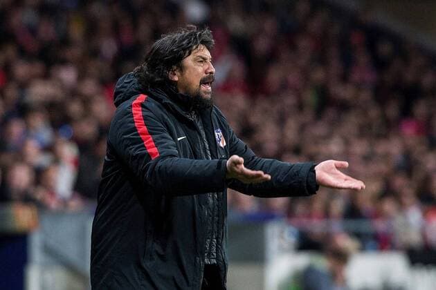 Atletico de Madrid s second coach German Burgos applauds during the UEFA Europa League semifinal second leg match between Atletico de Madrid and Arsenal at the Wanda Metropolitano stadium in Madrid, Spain, 03 May 2017. Atletico de Madrid vs. Arsenal !ACHTUNG: NUR REDAKTIONELLE NUTZUNG!  Copyright: xRodrigoxJimenezx CDM16 20180503-636609817860363861