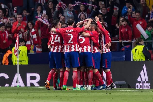 Spain Madrid 03 05 2018 UEFA Europa League 2017 2018 Season Semi finals Second leg semi-finals Atletico Madrid Arsenal FC jubilation Torjubel to Diego Costa ATL after scoring the 1 0 DeFodi048