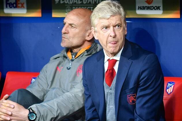 Atletico Madrid v Arsenal UEFA Europa League Semi-Final Arsenal manager Arsene Wenger (right) pictured ahead of the UEFA Europa League Semi-Final match at the Wanda Metropolitano Stadium, Madrid Content Not Available For UK Newspapers Copyright: xKristianxKanex FIL-11741-0020